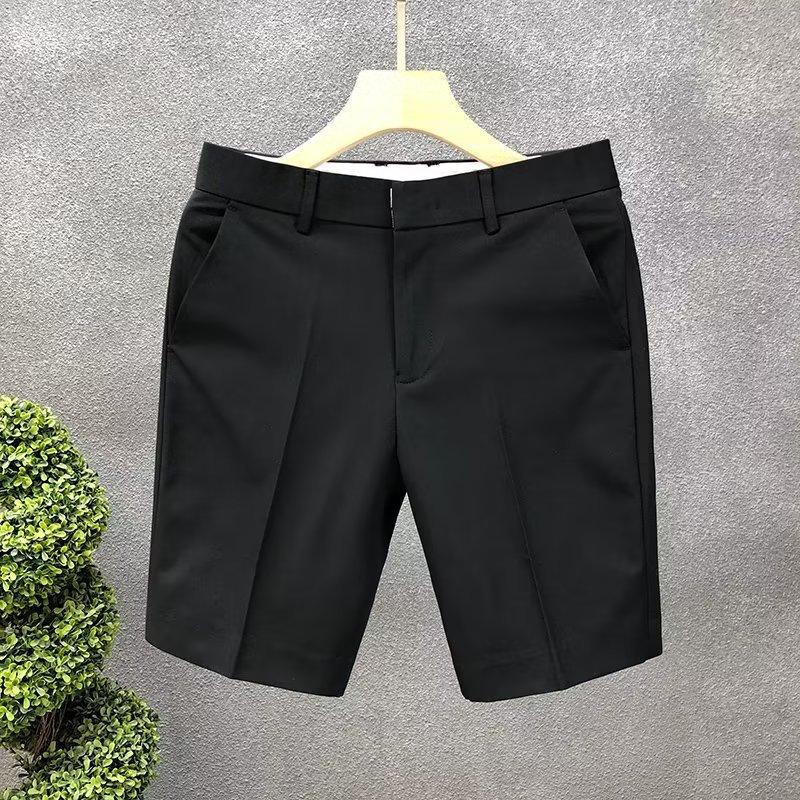 

Men s Summer Plus Size Thin Casual Business Shorts Slim Straight Shorts 40 чорний