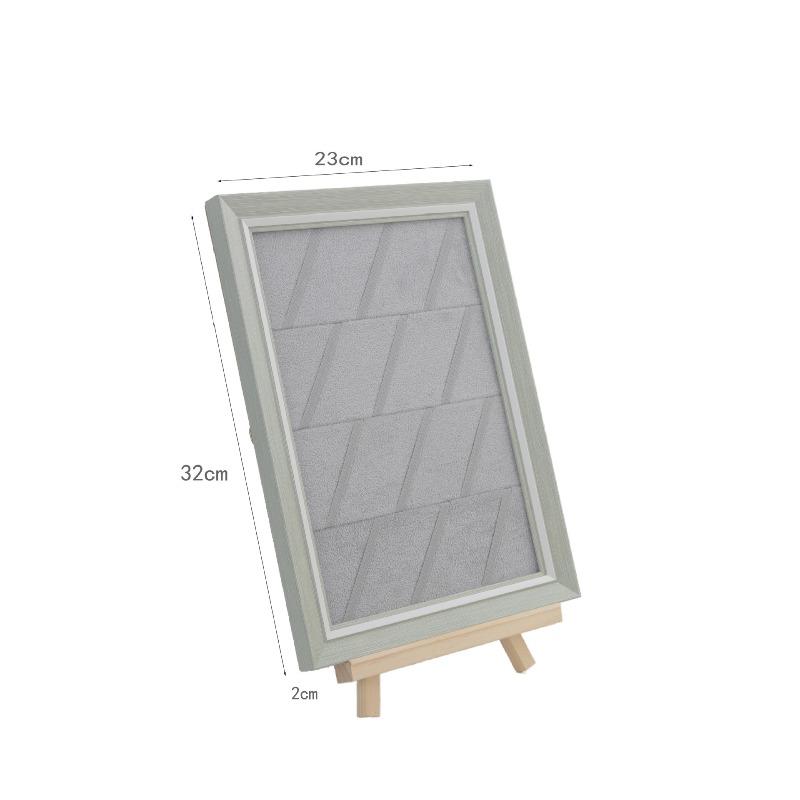 

Wooden Jewelry Showcase Rack Eardrop Jewellery Displays Stand Counter Trinket Photo Frame Show Shelf Live Pictures Display Props