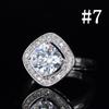 CMM Classic Design 0.8 Ct Princess Cut Fashion Square AAA+ CZ Zirconia White Golden Engagement Women Rings