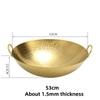 handmade pure copper frying pan copper wok round bottom pan copper brass healthy uncoated wok cookware cast iron cookware