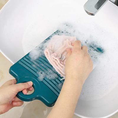 1 adet Kaymaz Mini Dayanıklı El Yıkama Plastikleri Çamaşır Tahtası Taşınabilir Çamaşır Tahtası Tekne Ev Giysileri Temizleme Aracı