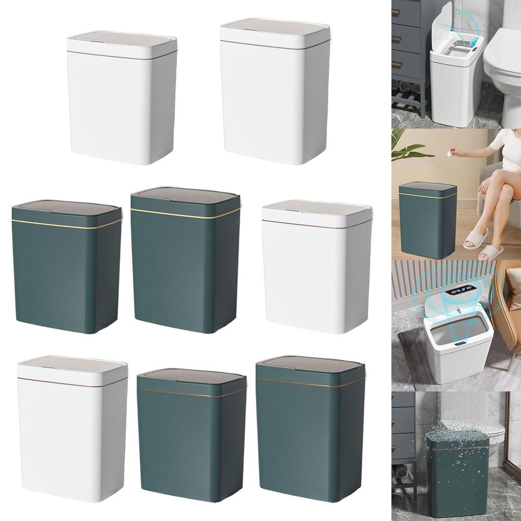 Smart Trash Can Rubbish Touchless Garbage Bin Rechargeable for Bathroom