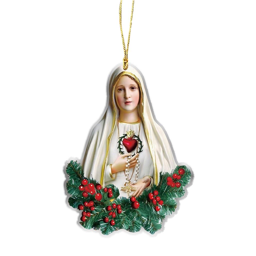 Car Pendant, Backpack Keychain Pendant, Mary's Heart Decoration Pendant