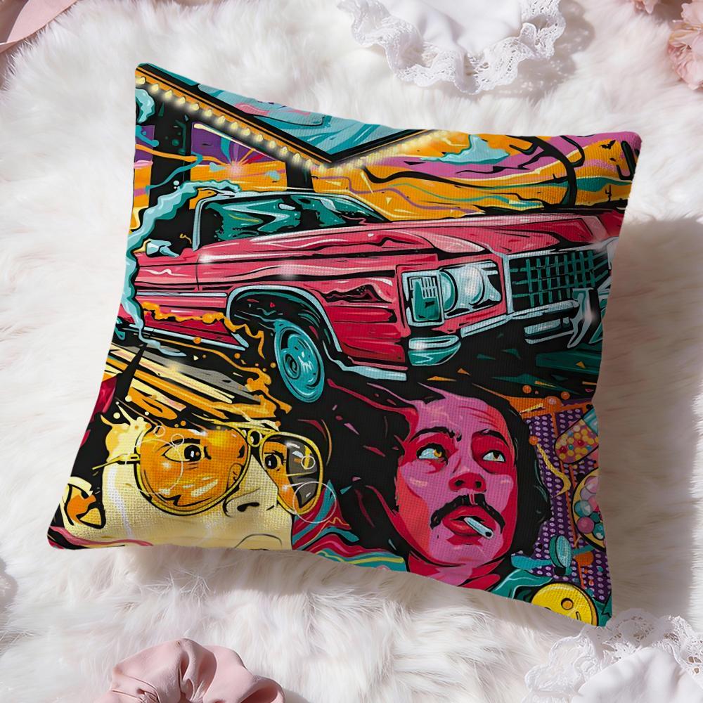 Fear Loathing Las Vegass Cushion Cover Premium Comfort Reversible Pillow Cove -Two in One Design for Any Room & Car Interior