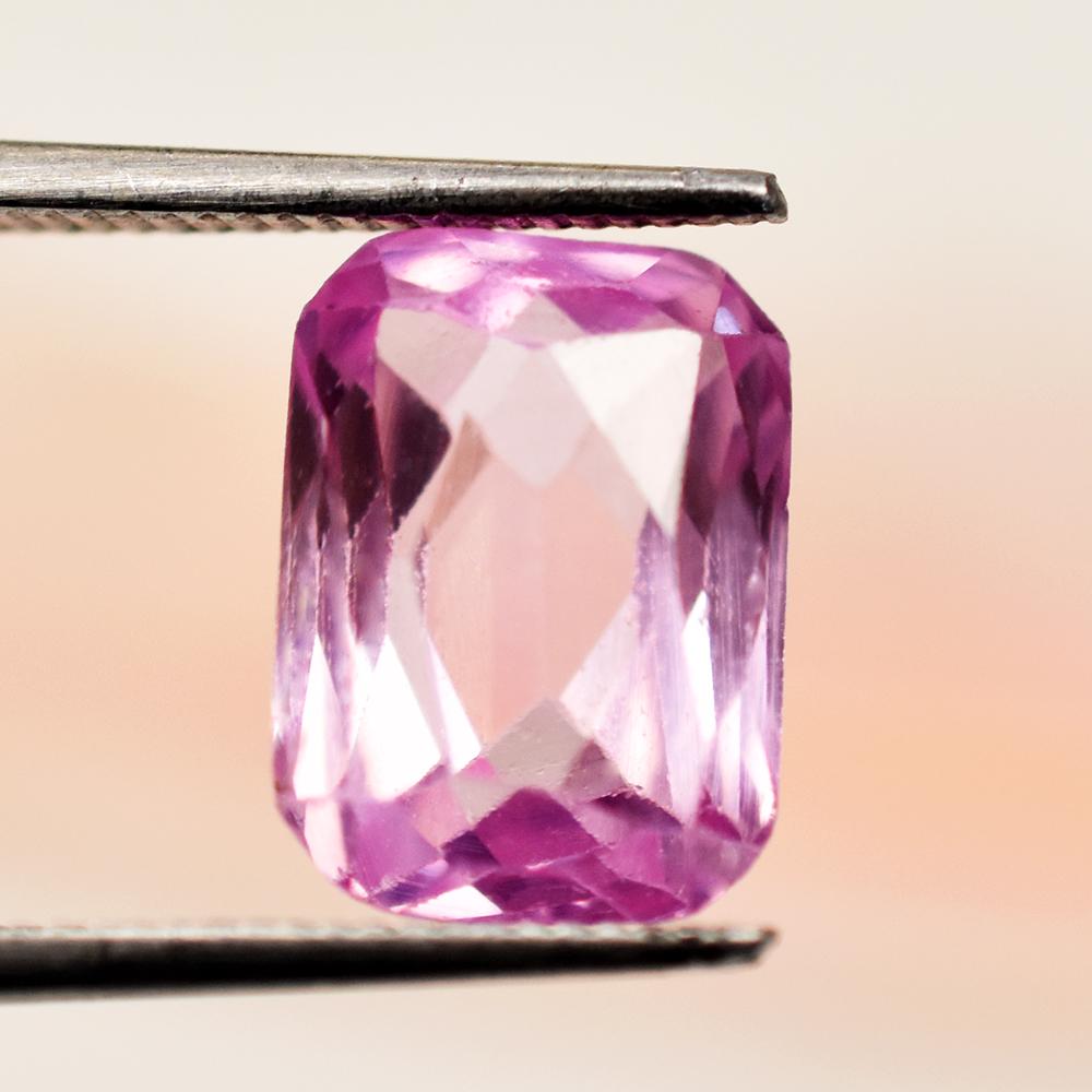 Natural Emerald Cut 4.70 Ct Pink Ruby Loose Gemstone Ring Size