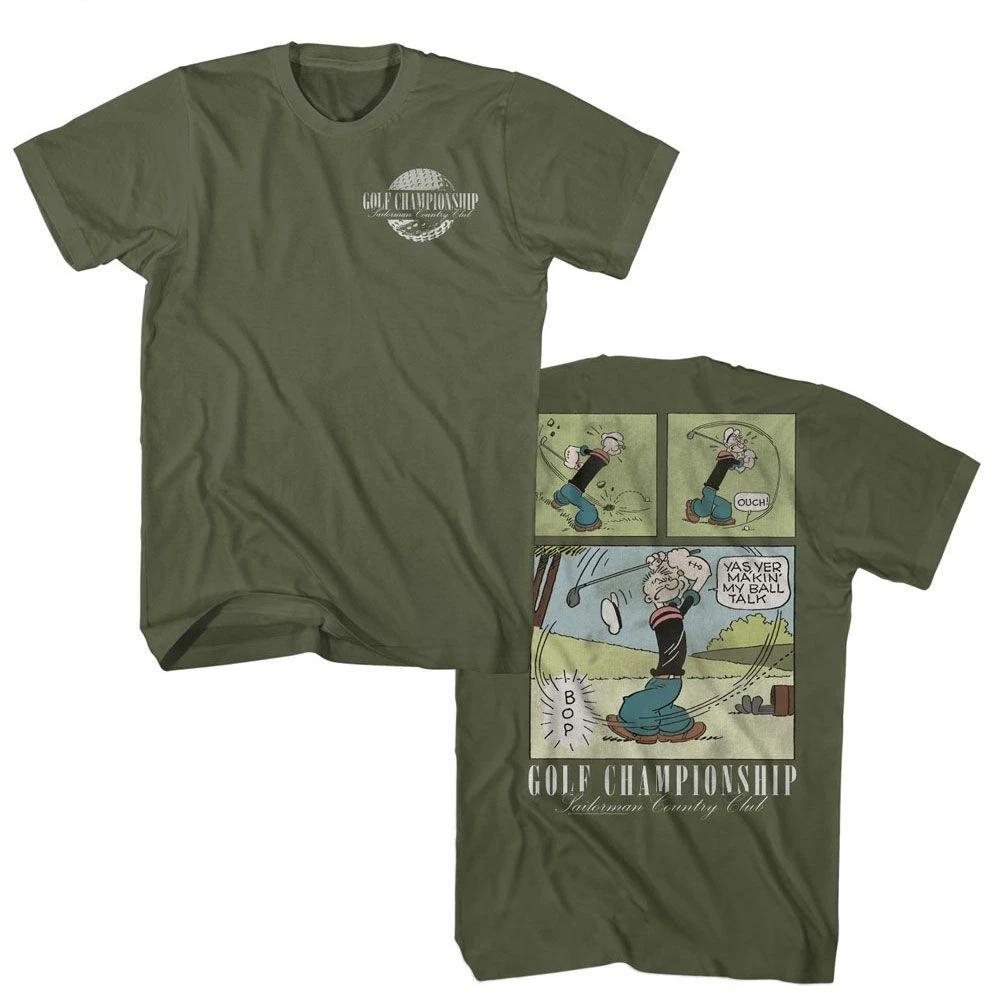 Popeye Golf Comic Military Green Comics Children s T-shirt 100