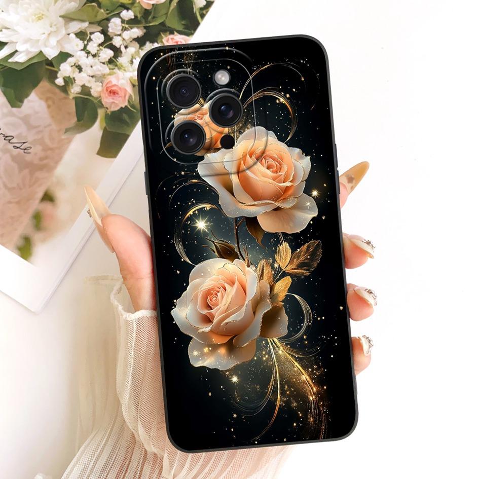 For iPhone 12 Pro Max Case Popular Flower Soft Silicone Back Cover Shockproof Capa Fundas For iPhone 12 Pro iPhone12 Mini Bumper