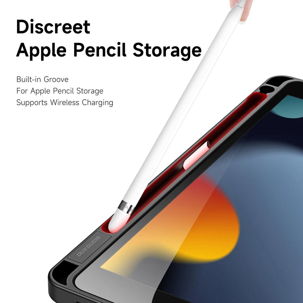 For Apple iPad 10.2 2026/iPad Pro 12.9 11/iPad Air 4 5 Case Detachable Tablet Multiple Stand Angles Clear Back Cover Mini 6