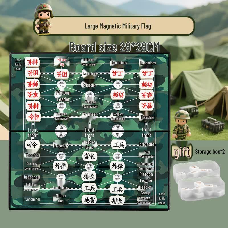 Mussels Magnetic Chinese Army Chess Set