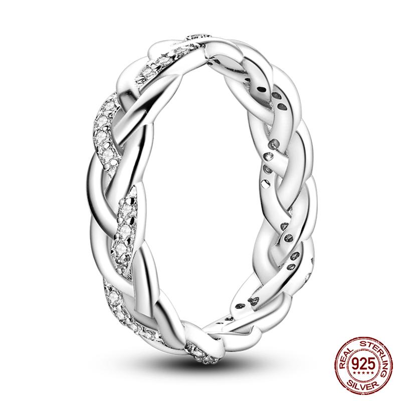 Popular Glow In The Dark Rings For Women 925 Silver Star Moon Sun Rings Sparkling Cubic Zircon Exquisite Jewelry Gifts