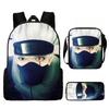 Backpack Naruto Children Set With Pencil Case And Versatile For School Trips Day