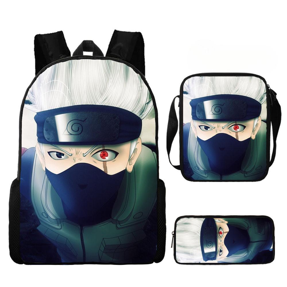 Backpack Naruto Children Set With Pencil Case And Versatile For School Trips Day