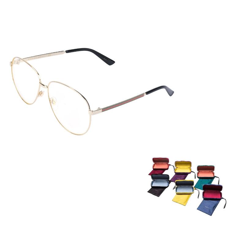 Gucci Gold Aviator Sonnenbrille Unisex Sonnenbrille GG0138S-003 Dust Bag+Eyeglass Case (Random Color) beige