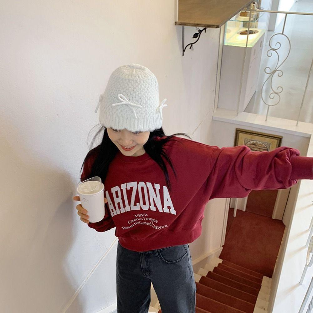 Basin Hat Bowknot Knitted Hat Warm Cap Winter Cap Casual Bucket Hat  Apparel Accessories