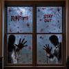 Bloodstained Handprint Scary Ghost Window Sticker Spooky Party Door Stickers  Glass Mirror