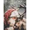 Diamond Painting Santa Claus with Reindeer DIY Kit for Home Room Decoration