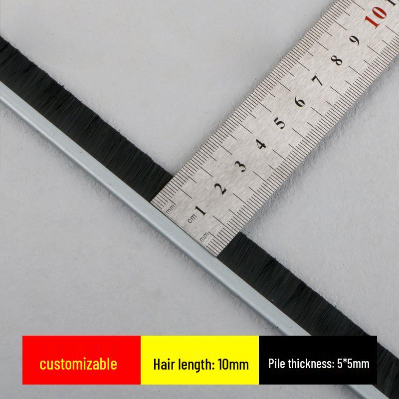 Braune kundenspezifische Nylonborstenbürste für staubdichte Abdichtung und Drehtüren