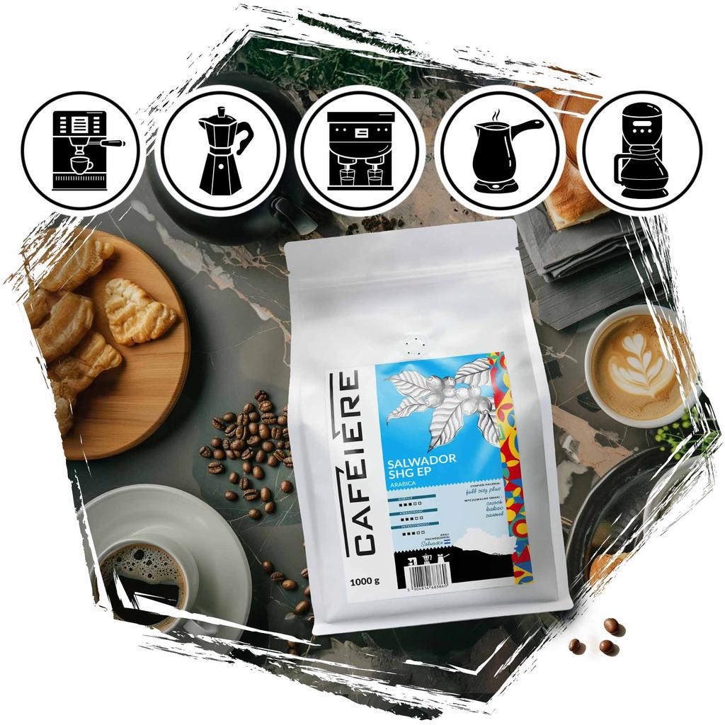 Kawa ziarnista cafeiere arabica salwador shg ep, 1kg