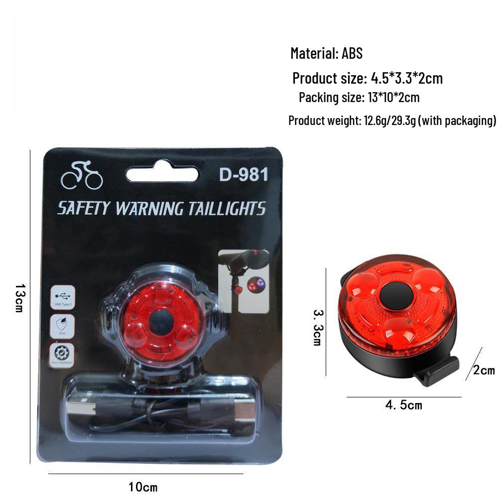 Kreatives USB-wiederaufladbares Fahrrad-Rücklicht für Nachtfahrten