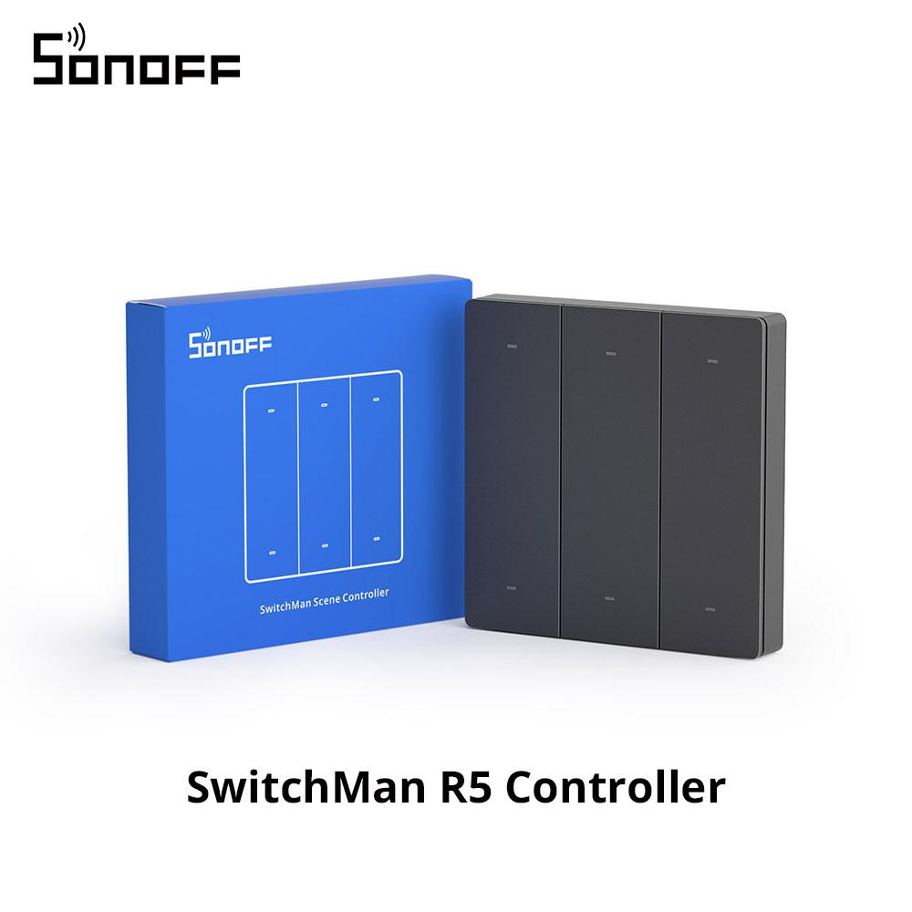 SONOFF SwitchMan R5 Scene Controller 6-Key Free-Wiring Stick-On eWeLink-Remote Gateway Multi Trigger Ways Work with M5 MINI R3 SONOFF R5