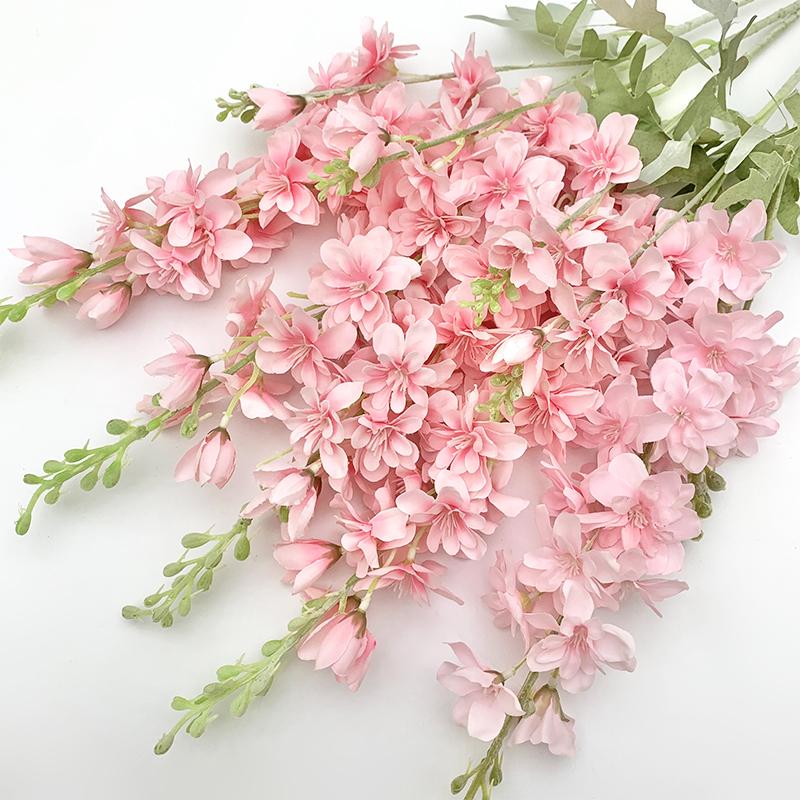 Artificial Delphinium Grass Artificial Flower Branch Home Decoration Wedding Floral Materials Banquet Event Prop A4372