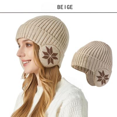 Winter Windproof, Cold Proof and Warm Wool Knitted Hat, Protecting The Ears and Head, Skin Friendly and Thickened for Warmth