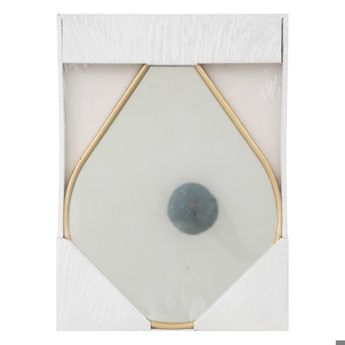 Miroir "goutte" métal doré 21x29cm - atmosphera créateur d'intérieur