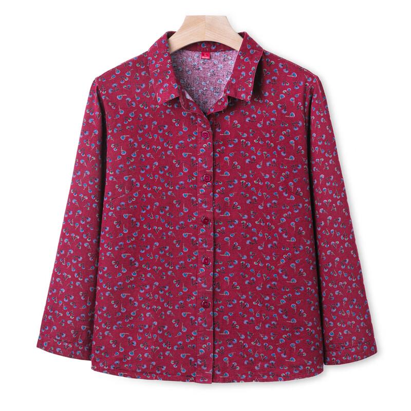 Hodo Women's Cotton Floral Long-Sleeve Cardigan Shirt