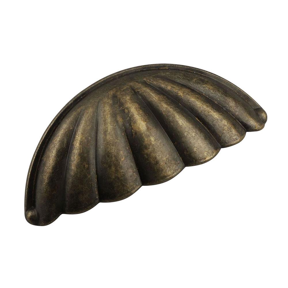 Shell Shape Retro Zinc Alloy Cabinet Furniture Pull Handle Drawer Cupboard Wardrobe Door Handle with 25mm Screw
