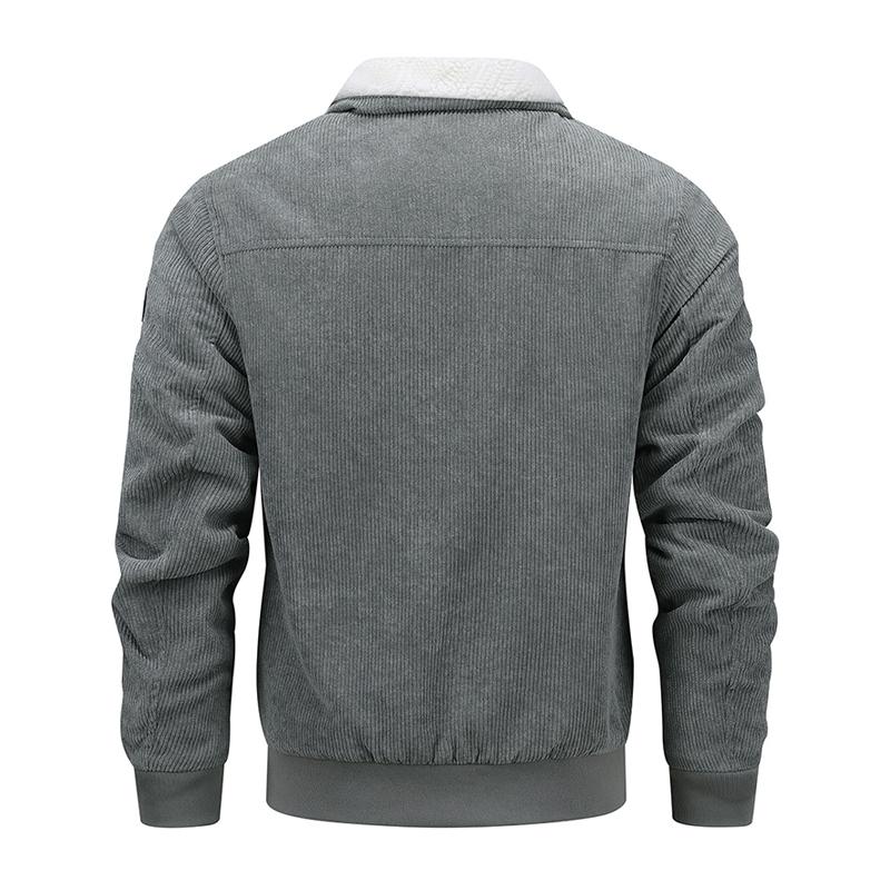 Winter Men Fleece Casual Corduroy Jacket Coat Man Thick Vintage Lapel Jacket Parka Man Cargo Classic Sherpa Jacket Plus Size 8XL