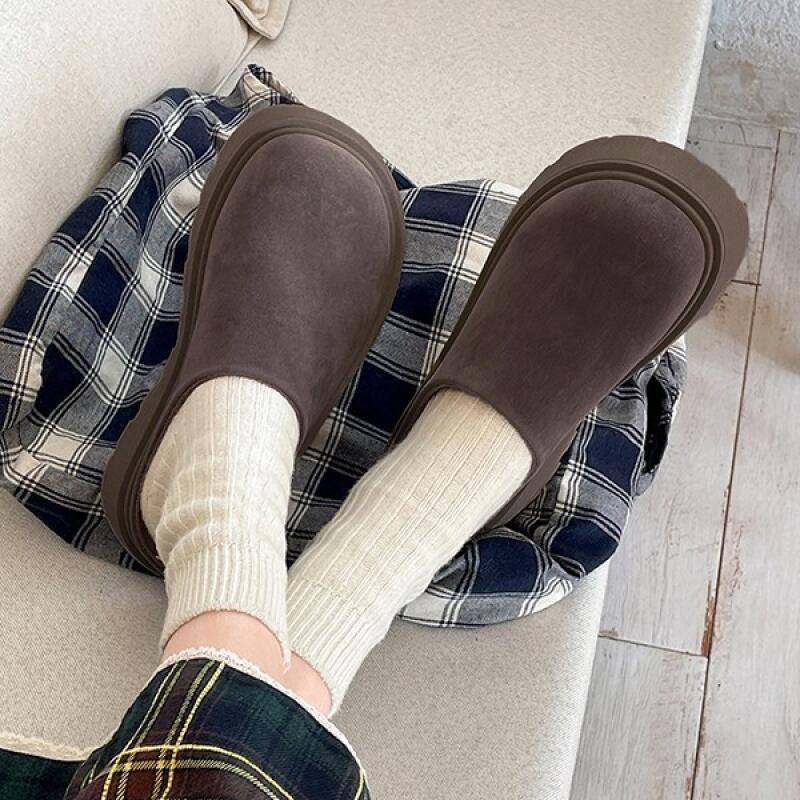 

Daily Suede Platform Slippers Camel