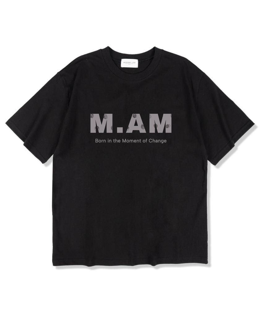 MIDNIGHT12AM Moment M.Am Logo Short Sleeve T-Shirt Black