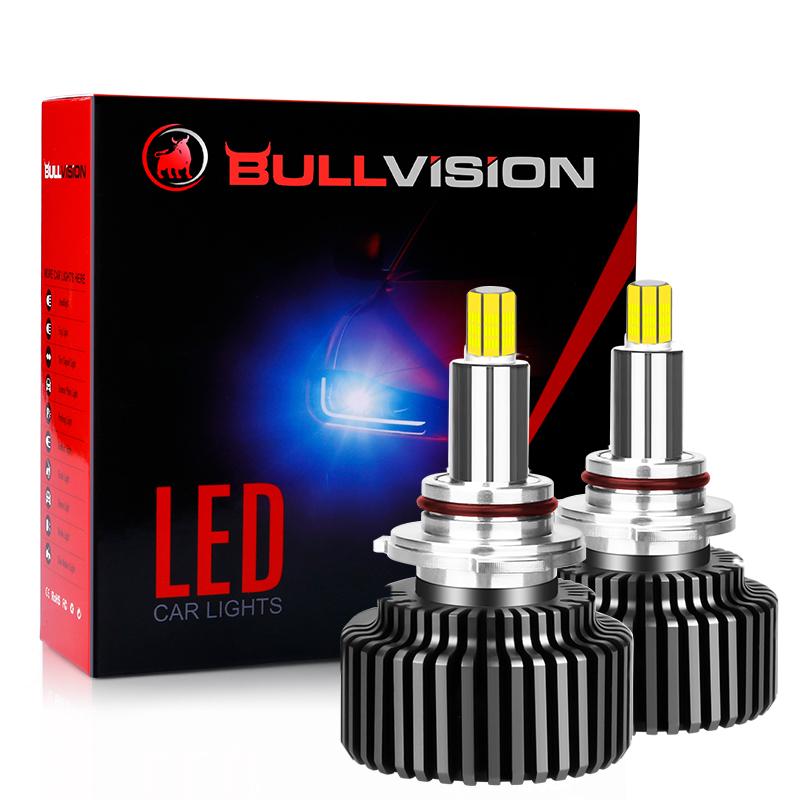 Bullvision 2PCS H7 H11 9012/HIR2 H1 LED Car 3D CSP Headlight Bulbs H9 H8 9005 9006 Car accessories 12V 20000LM 90W 6500K For car 9012(HIR2)