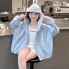 Girls Lace Trim Hooded Lightweight Breathable Upf50 Sun Protection Jacket