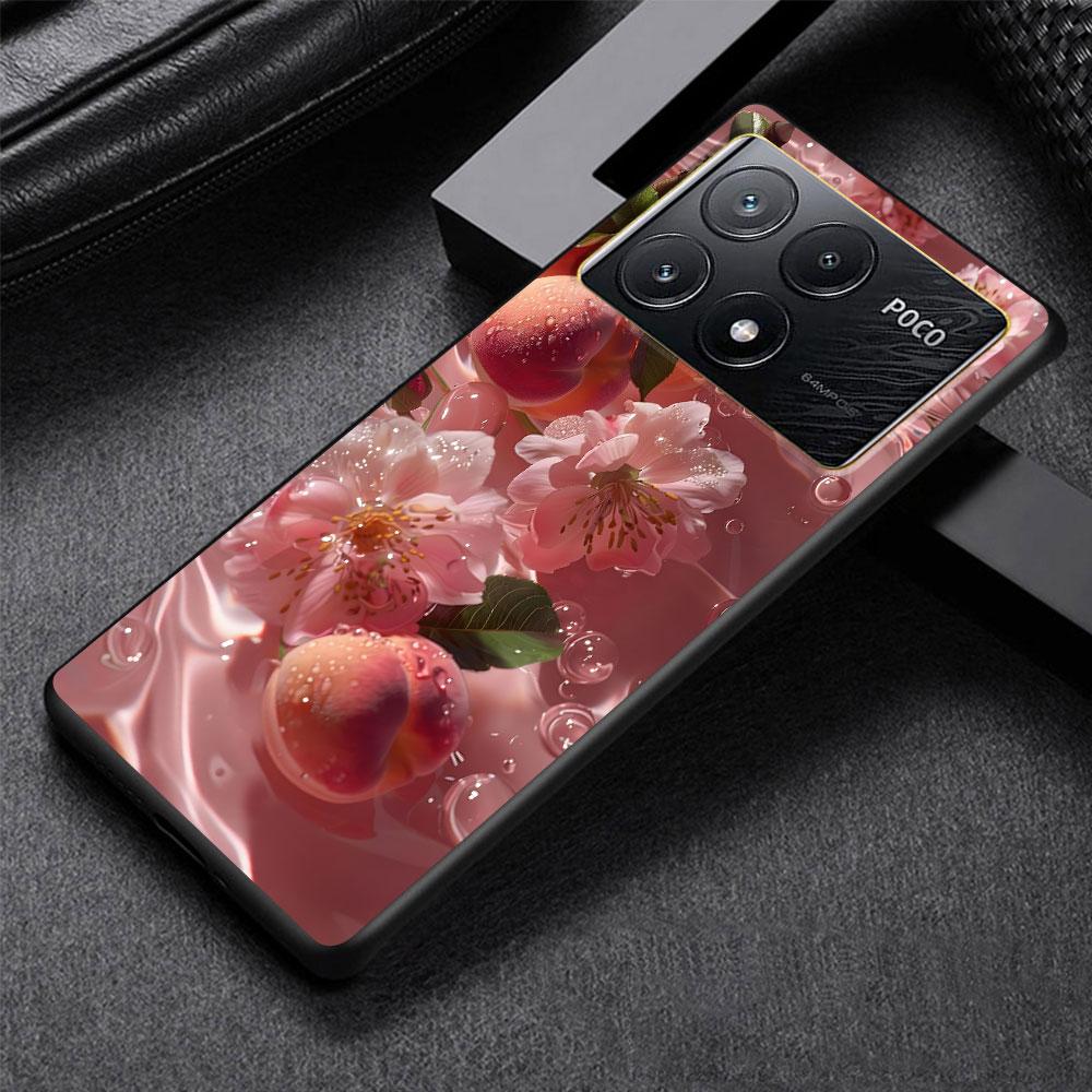 

Чехол-кошелек с принтом апельсина и арбуза для Xiaomi Poco M3 X3 NFC X5 M5s M4 Pro 5G F3, черный силиконовый мягкий чехол для телефона Xiaomi Poco F3