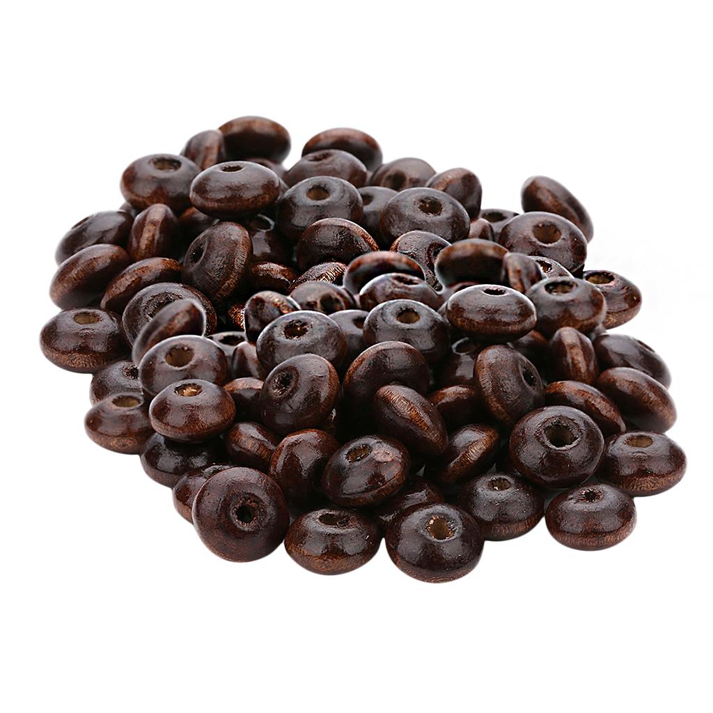 200 Uds. Cuentas de madera Natural espaciador de ábaco fabricación de joyas sueltas