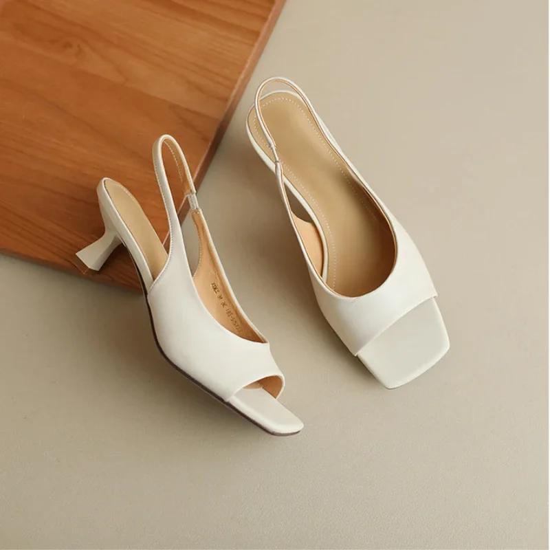 Mode 2024 Neue Frauen Sandalen Elegante Dünne High Heels Peep Toe Sandale Schuhe für Frauen Gold Sommer Mode Quadratischen Kopf Zapatos de Mujer