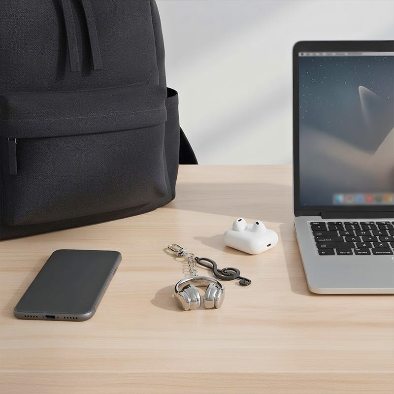 1PC Mobile Phone Pendants Y2K Keychains Airpods Pendant Pendants Minimalist Style Music Note Design Cool Multicolor