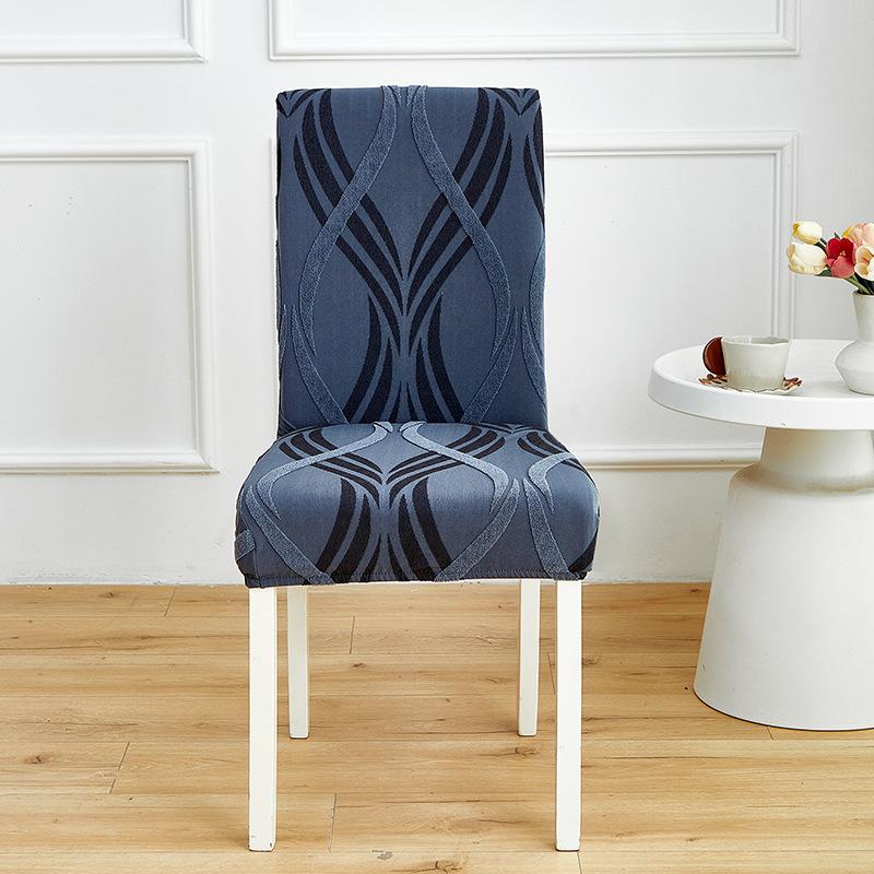 New Jacquard Three-dimensional Dining Chair Cover All-inclusive Elastic Chair Cover All-season Universal Household One-piece Stool Cover 1PC