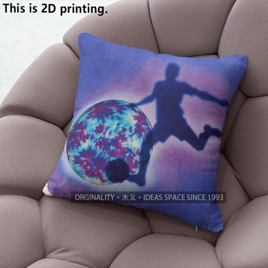 Tie Dye Soccer Player Sport Throw Pillow Covers Pattern Cushion Cover Suitable for Sofa Bedroom Car Pillow Cover