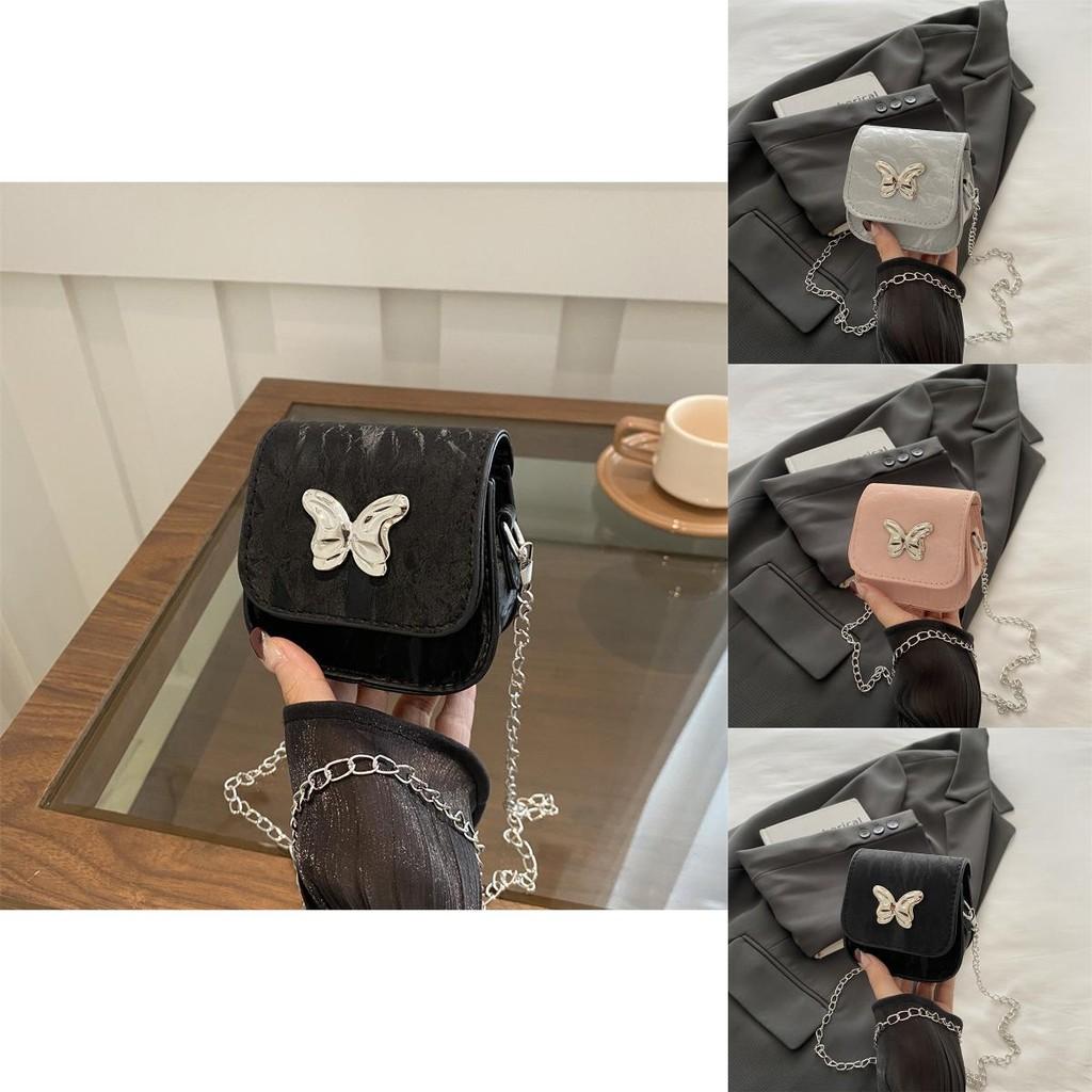 Stylish Mini Chain Shoulder Bag 2024 Fashionable Chic Design For Daily Use In Black Silver And Pink