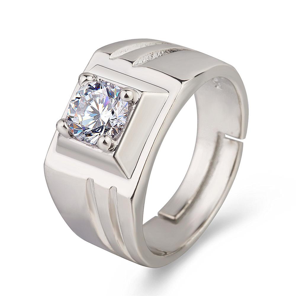 Prsten otevřený prsten boha prsten svatební pánský prsten módní originální prsten diamantový prsten šperky doplňky pánský prsten s imitací diamantu prsten