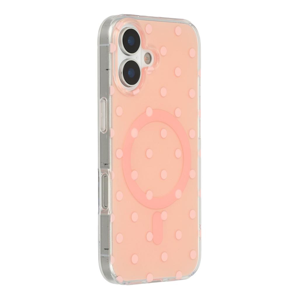 For iPhone 17 Case Polka Dot Pattern TPU + PC Phone Cover Compatible with MagSafe