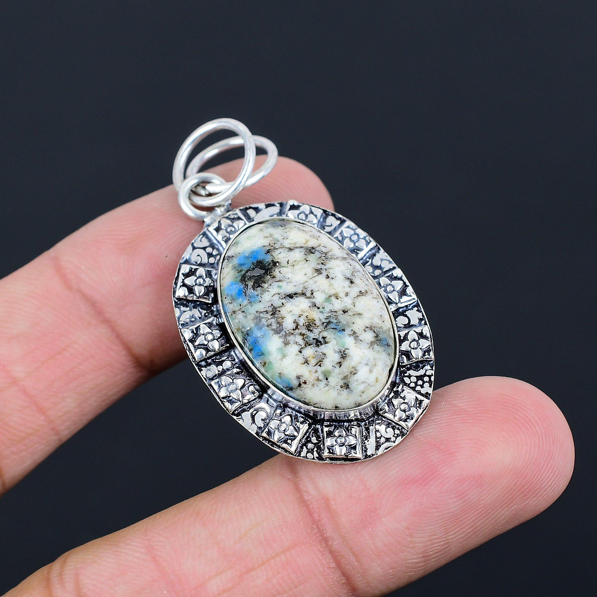 

Daughters Day Deal Natural K2 Jasper 925 Sterling Silver Wedding Pendant Jewelry