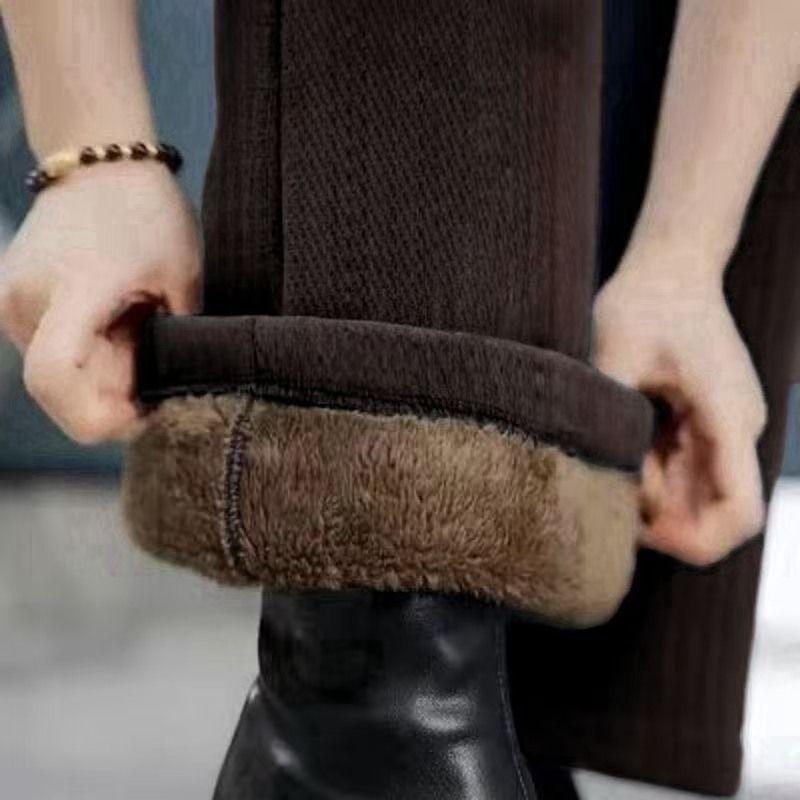 Women's Sweatpants Straight Leg High Waist Loose Plush Trousers Flare Pants Chenille Ultra-Thick Casual Thermal Pants