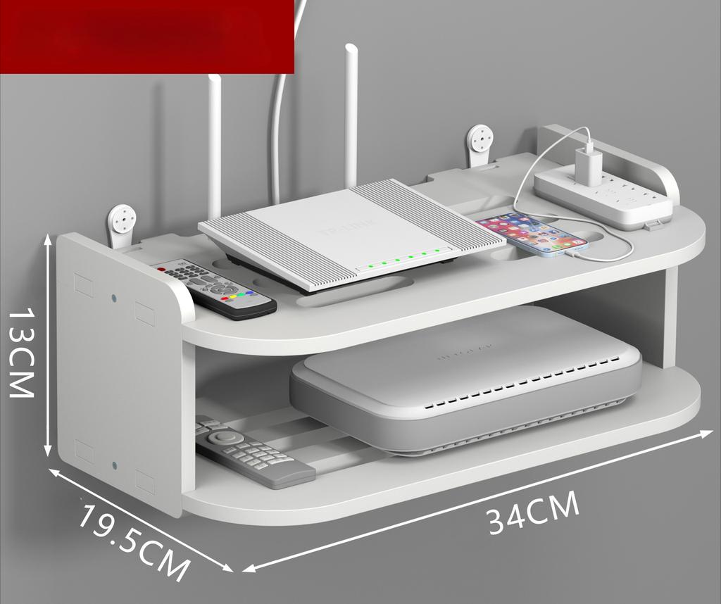 Router Organizer Environmentally Friendly Woodplastic Panels Handmade Mortise and Tenon Craftsmanship, Cable Management Box