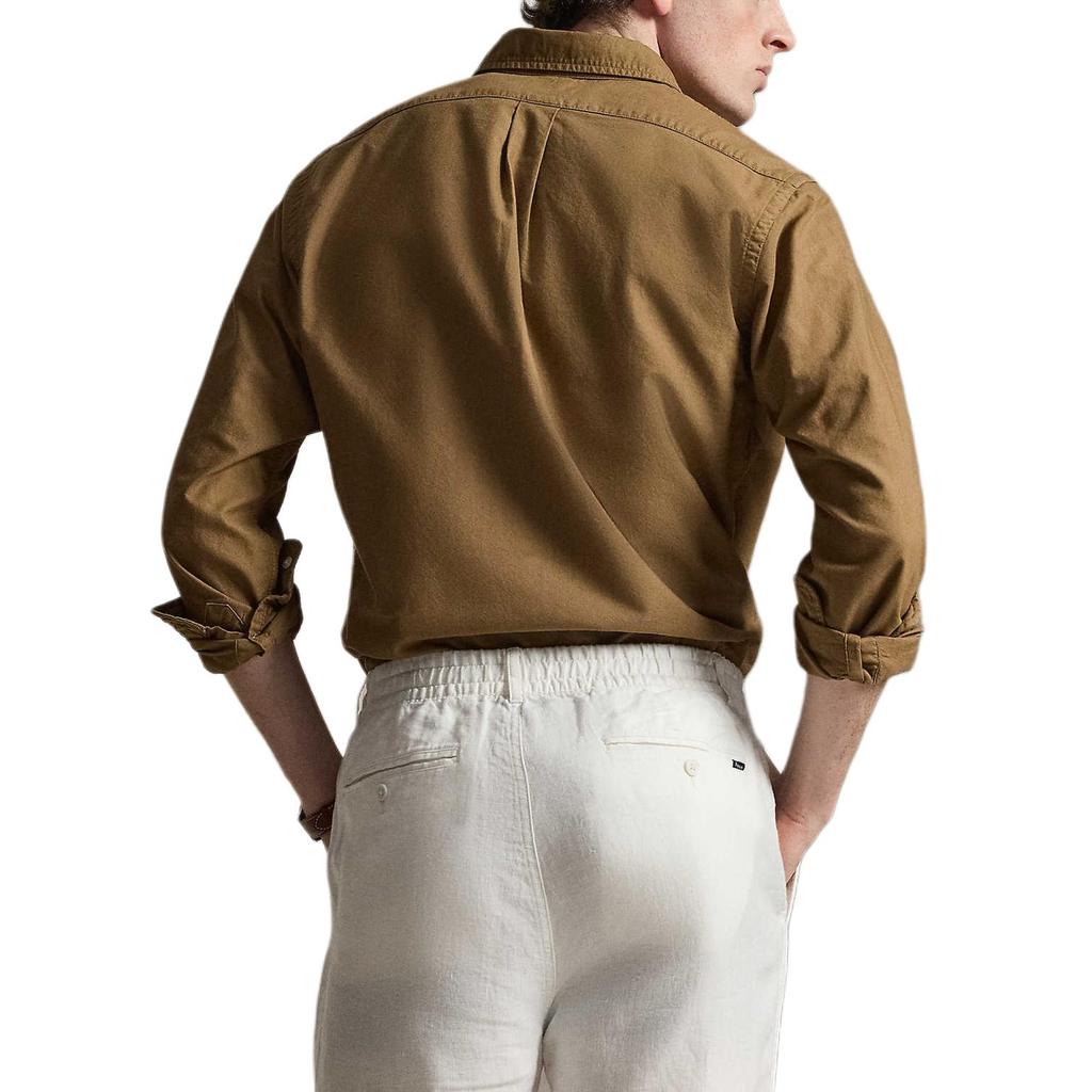 Polo Ralph Lauren Solid Point Collar Long Sleeve Shirt Classic Edition Men shirts MNPOWOV16824919-200