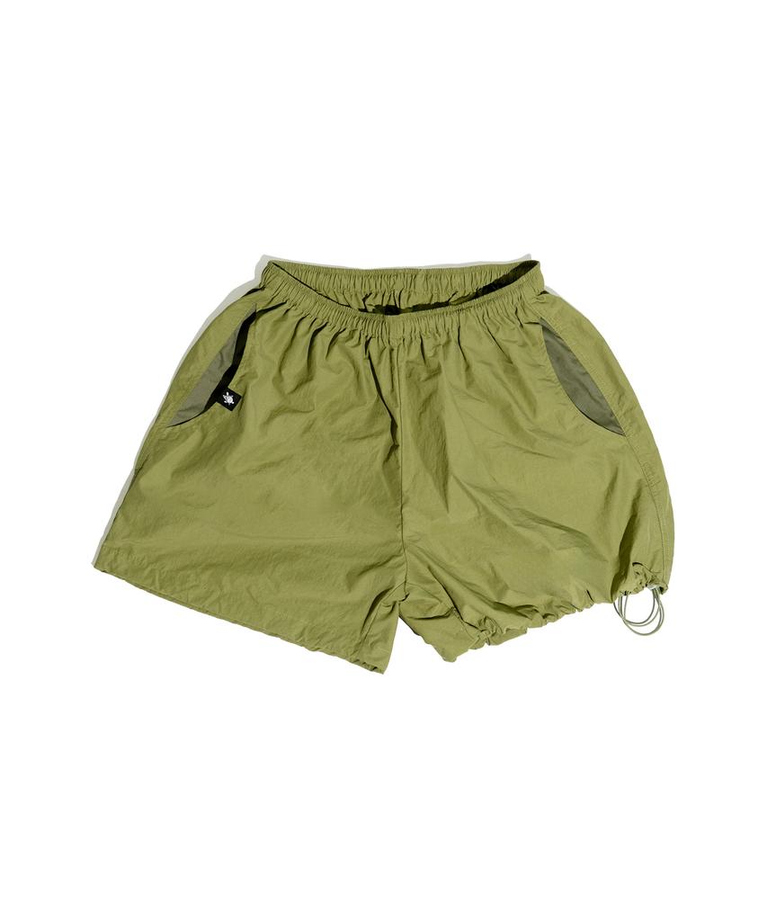 WHILE Half Balloon Climbing Pants Summer Hiking Shorts With String (Olive Green)