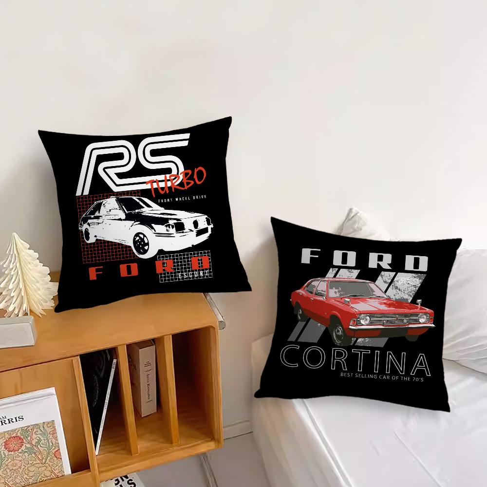 F-Fords Super Car Pillow Case For Sofa Bedside Table Bedroom Backrest Living Office Cushion Printed Square Multiple