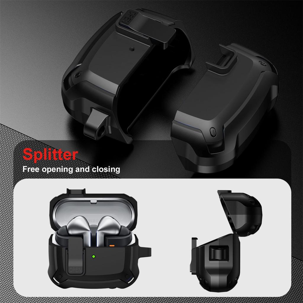 Neu für Samsung Galaxy Buds 3 / Buds 3 Pro Hülle mit Reinigungsset Weiche Schutzhülle Sichere Verschluss-Hülle Zubehör mit Schlüsselanhänger